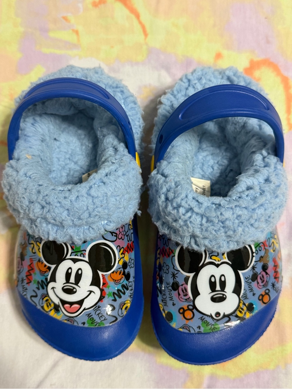 Disney Blue Mickey Mouse Kids Clogs with Colorful Graphic - Picture 6 of 7